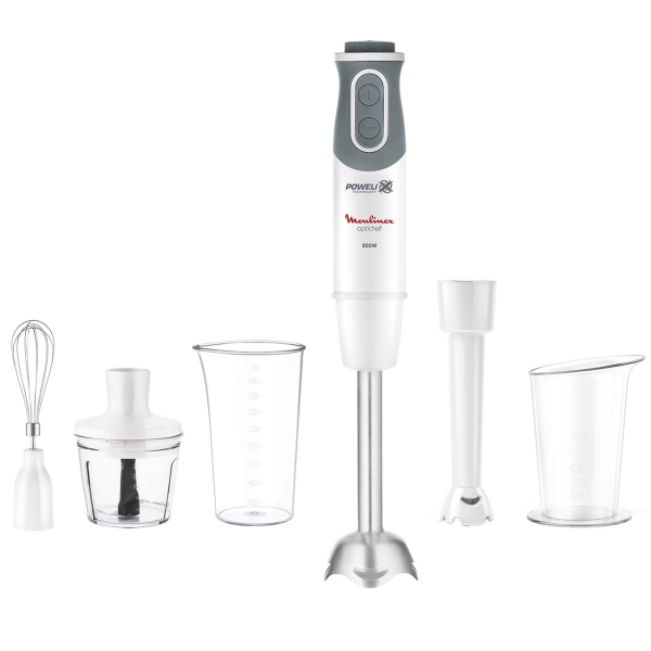 

Блендер погружной Moulinex DD64H110 800Вт, белый/серый (DD64H110), DD64H110