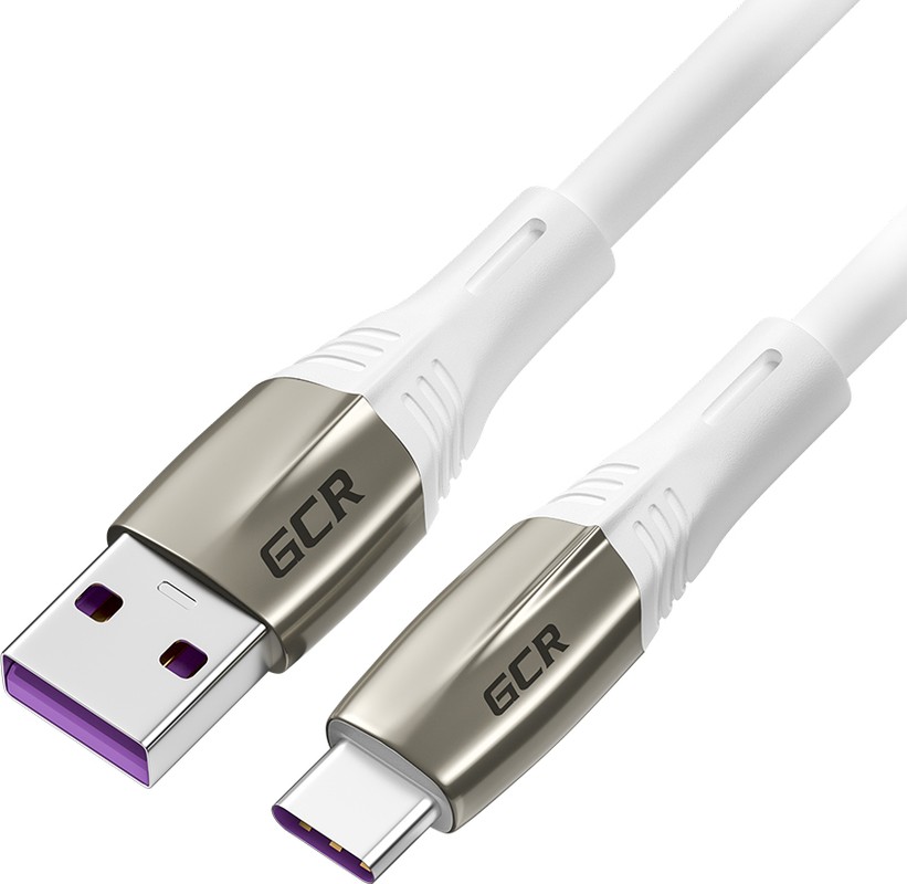 Кабель USB 2.0(Am)-USB 2.0 Type-C(m), 5A Quick Charge, 50см, белый Greenconnect GCR-52503 (GCR-52503) - фото 1