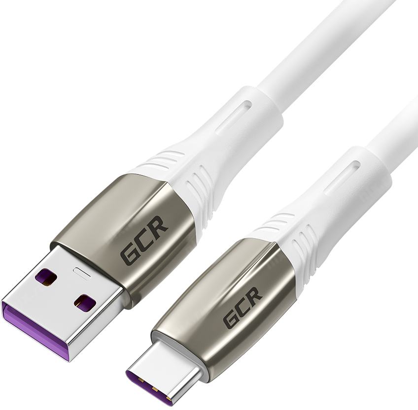 

Кабель USB 2.0(Am)-USB 2.0 Type-C(m), 5A быстрая зарядка, 1м, белый Greenconnect GCR-52504 (GCR-52504), GCR-52504