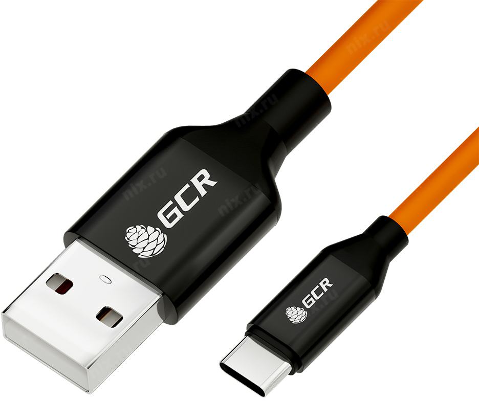 

Кабель USB-USB Type-C, 3A, 1м, только для зарядки/питания, оранжевый Greenconnect GCR-51748 (GCR-51748), GCR-51748
