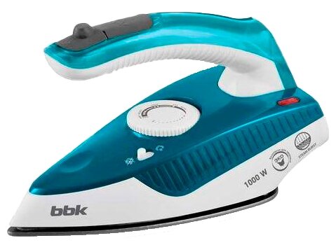 

Утюг BBK ISE-1600 1 кВт, длина шнура 1.5 м, бирюзовый (ISE-1600 (TU)), ISE-1600