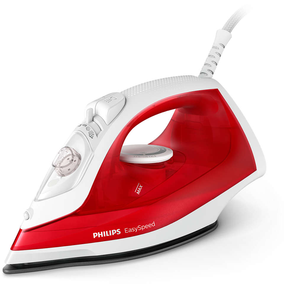 

Утюг Philips EasySpeed GC1742/40 2 кВт, длина шнура 1.8 м, белый/красный (GC1742/40), GC1742/40