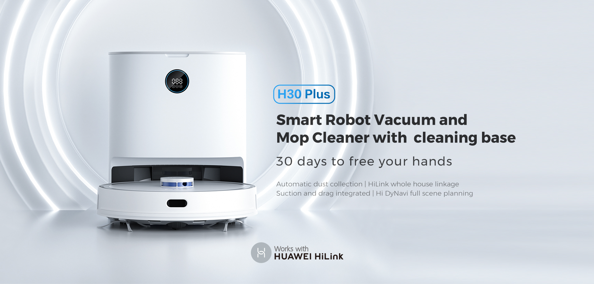 

Робот-пылесос XCLEA H30 Plus (QYJCZ01) Пульт ДУ, белый (2C601RUW), H30 Plus (QYJCZ01)