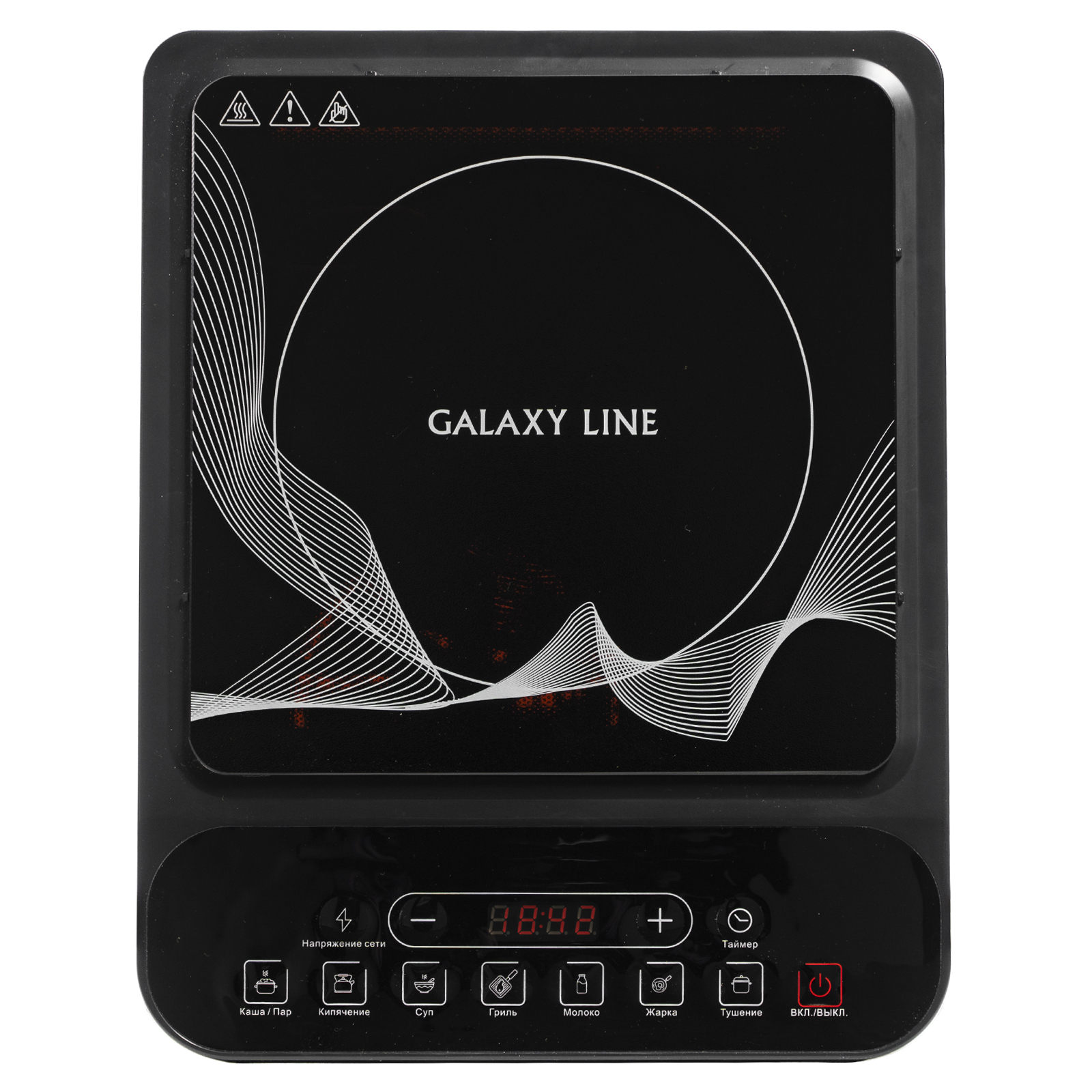 Плита компактная электрическая Galaxy GL3060, стеклокерамика, индукционная, 2000Вт, конфорок - 1шт., черный (гл3060лчерн)