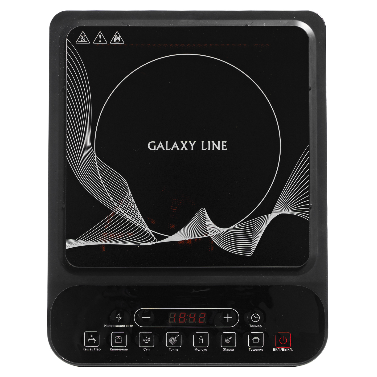 

Плита компактная электрическая Galaxy GL3060, стеклокерамика, индукционная, 2000Вт, конфорок - 1шт., черный (гл3060лчерн), GL3060