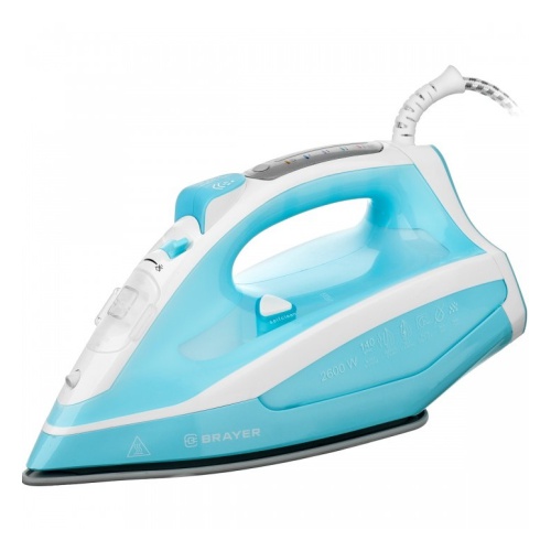 Утюг Brayer BR4000 2.6 кВт, белый/голубой
