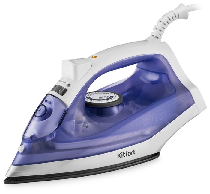 

Утюг Kitfort KT-2603 1.3 кВт, 1.85 м, белый/фиолетовый (KT-2603), KT-2603