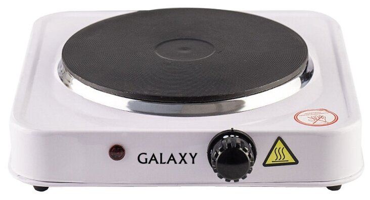 

Плита компактная электрическая Galaxy GL3001, эмалированная, 1500Вт, конфорок - 1шт., белый, GL3001