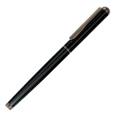 Ручка перьевая Brauberg Larghetto, синий, металл, колпачок, подарочная упаковка (143477)
