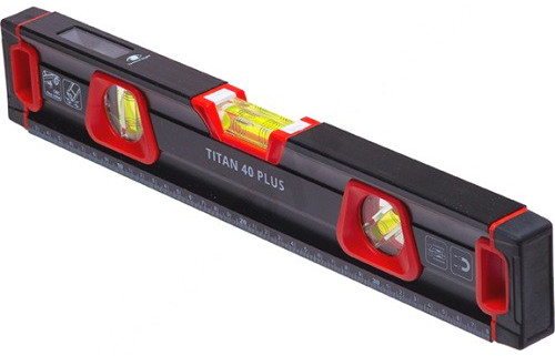 

Строительный уровень 40 см, точность 0.5 мм/м, 3 глазка, рельс, ADA TITAN 40 PLUS А00509 (15696824), TITAN 40 PLUS А00509
