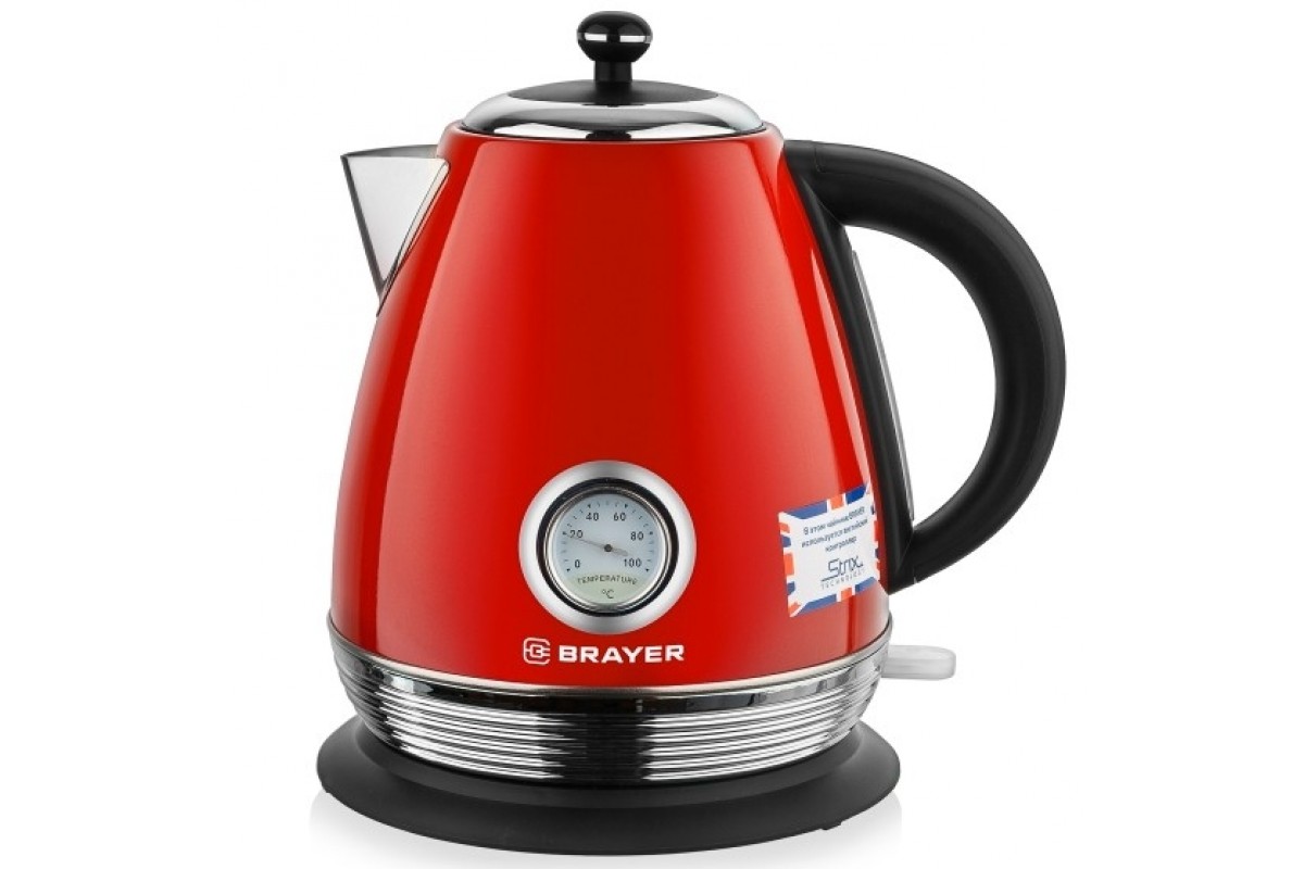 Чайник электрический BRAYER 1007BR-RD 1.7л., 2 кВт