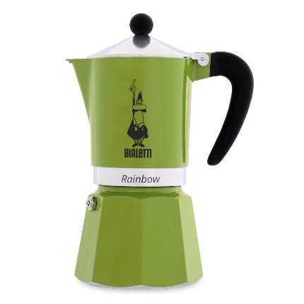 

Кофеварка гейзерная Bialetti Rainbow, молотый, 270мл, зеленый (4973), Rainbow