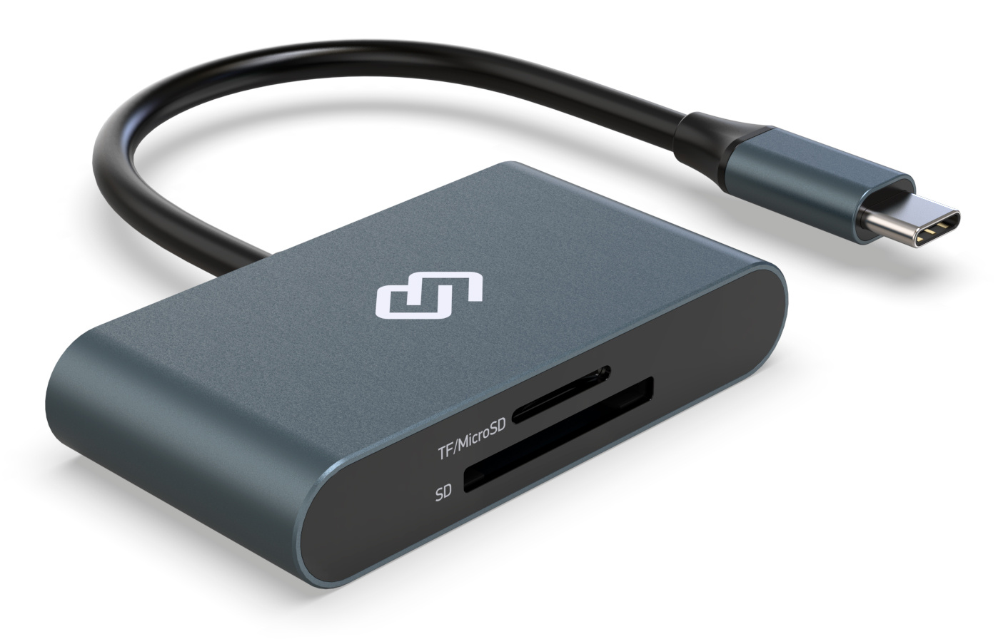 

Картридер внешний DIGMA CR-С2501-G, SD/microSD, USB Type-C, серый (1400304), CR-С2501-G