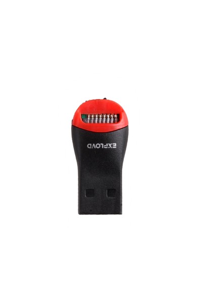 

Картридер внешний Exployd EX-AD-265, microSD, USB 2.0, черный (00000375016), EX-AD-265