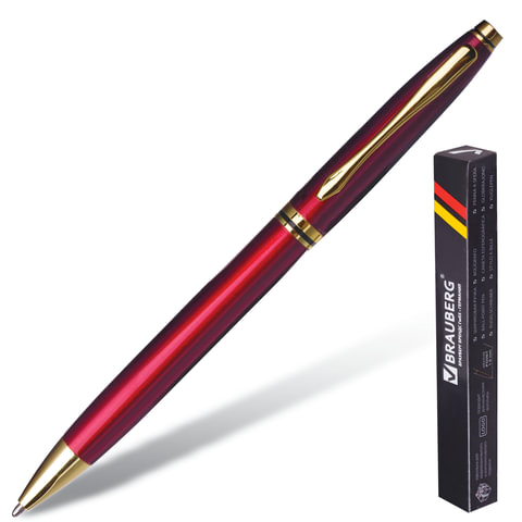 

Ручка шариковая автомат Brauberg De Luxe, синий, металл (141413), De Luxe