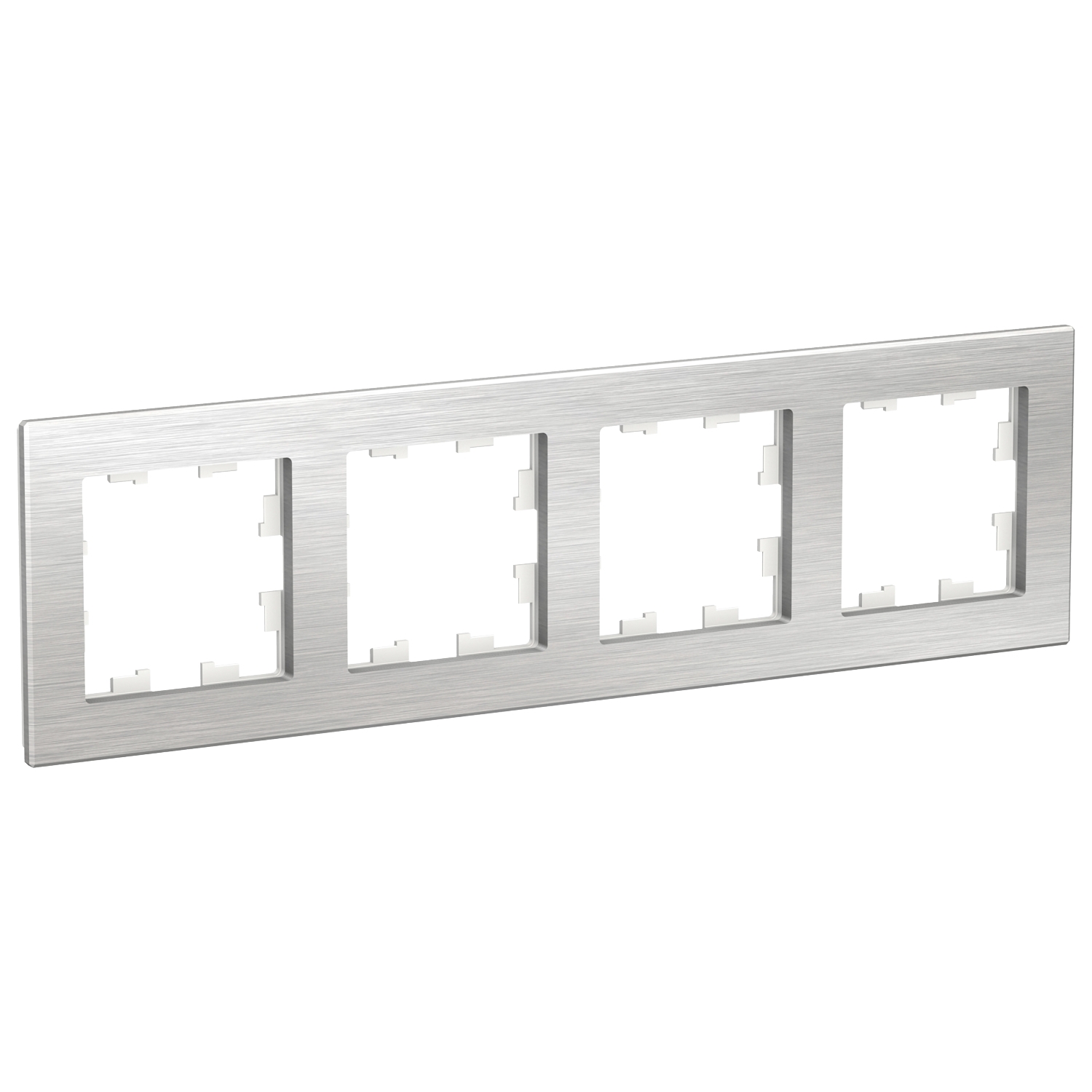 

Рамка Schneider Electric ATLASDESIGN NATURE, 4-поста, металл серебро (ATN312104)