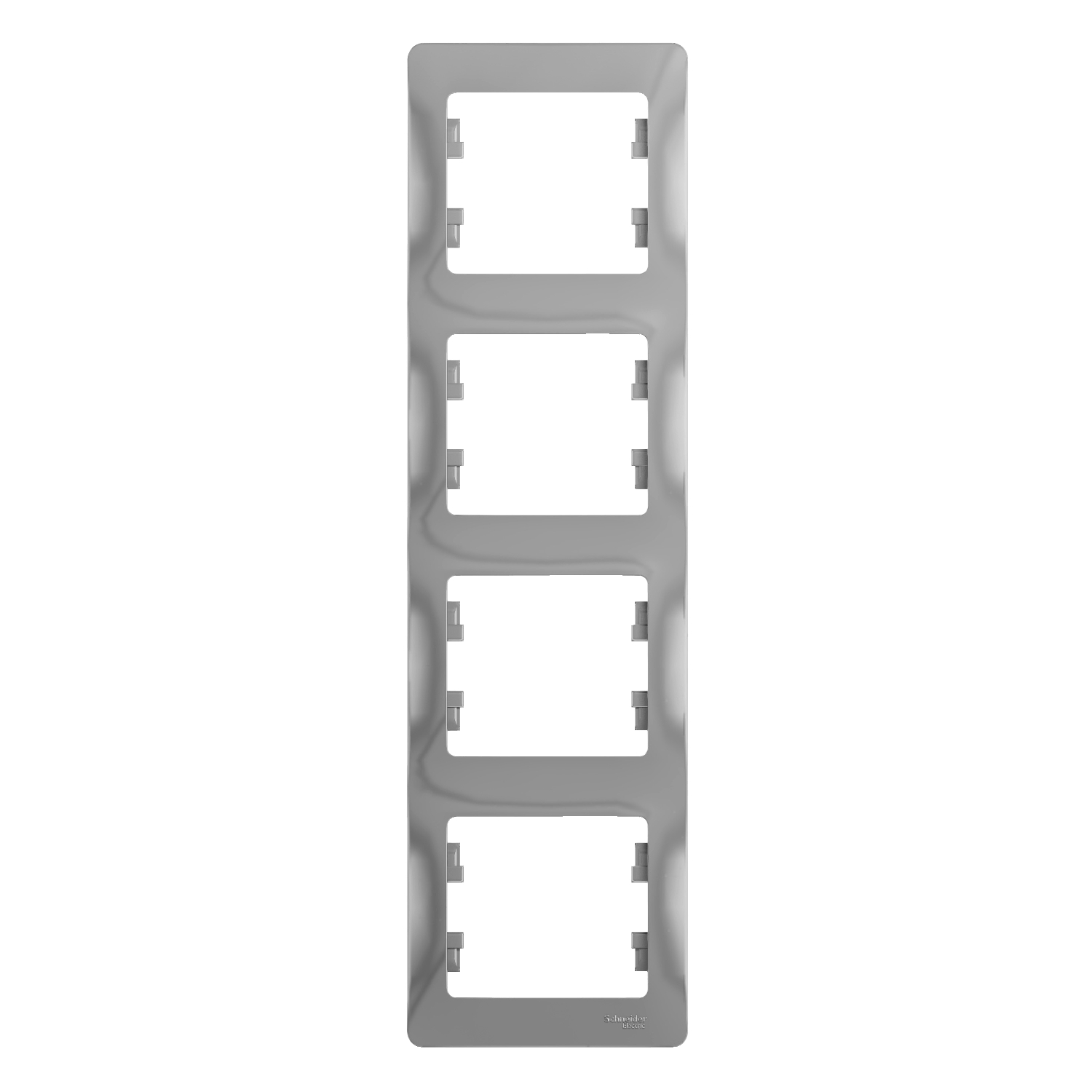 Рамка Schneider Electric GLOSSA, 4-поста, алюминий
