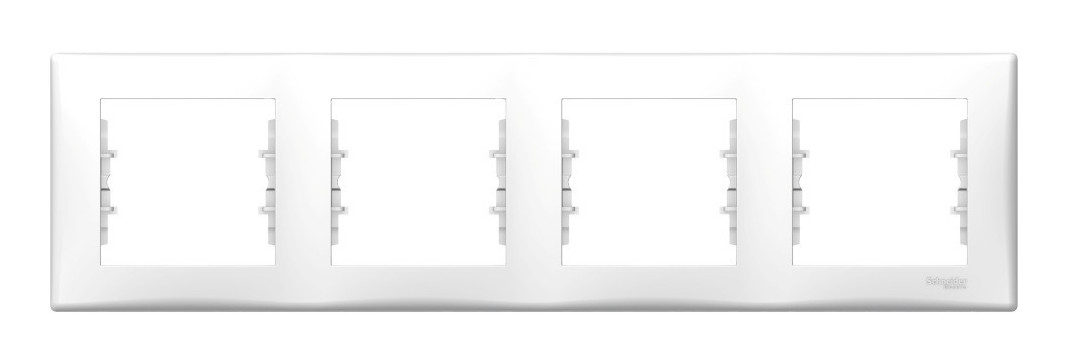 

Рамка Schneider Electric Sedna, горизонтальная, 4-поста, белый (SDN5800721), 0