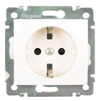 

Розетка Legrand Valena, скрытый монтаж, однопостовая, с з/к, со шторками, 16A, механизм без рамки и накладки, IP21, винтовые зажимы, белый (774421)