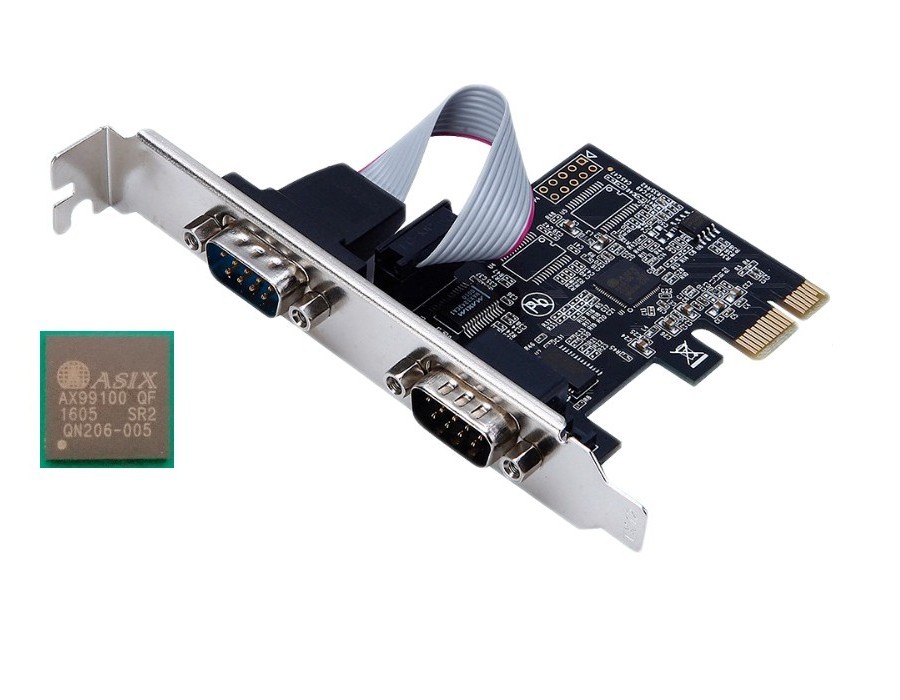 Контроллер COM Orient, 2xCOM, PCI-Ex1, OEM (XWT-PE2SV1)