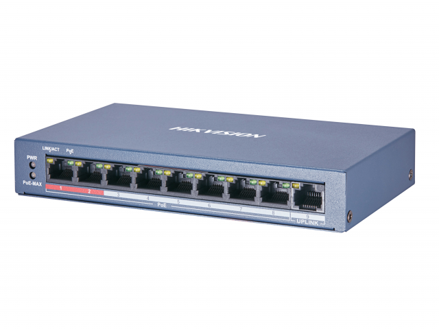 

Коммутатор Hikvision DS-3E0109P-E/M(B), кол-во портов: 8x100 Мбит/с, кол-во SFP/uplink: RJ-45 1x100 Мбит/с, PoE: 8x30Вт (макс. 58Вт) (DS-3E0109P-E/M(B)), DS-3E0109P-E/M(B)