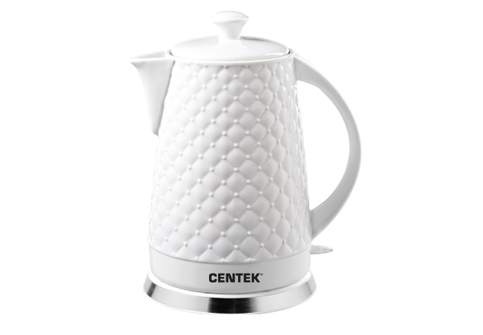 

Чайник Centek CT-0061 2л. 2000Вт, скрытый нагревательный элемент, керамика, белый, CT-0061