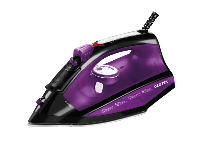

Утюг Centek CT-2355 2.5 кВт, длина шнура 1.8 м, фиолетовый, CT-2355