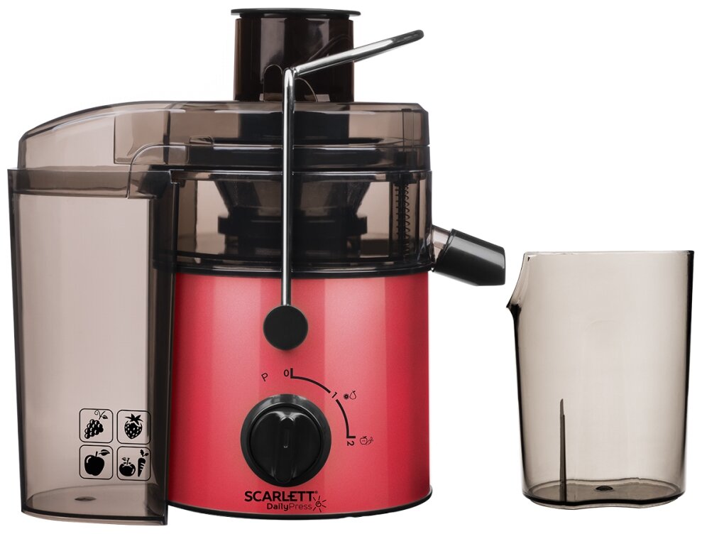 Соковыжималка центробежная Scarlett SC-JE50S19 800 Вт, красный (SC-JE50S19)