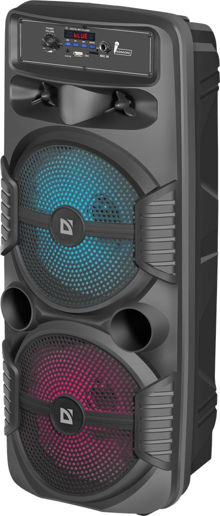 

Акустика портативная Defender G72 , 25Вт, FM, USB, microSD, Bluetooth, подсветка, черный (65172), G72