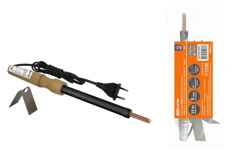 

Паяльник TDM ЕLECTRIC Рубин ЭПЦН-25, 25Вт, сетевой (SQ1025-0501), ЭПЦН-25