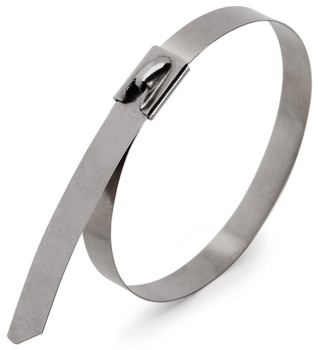 

Стяжка FORTISFLEX, 4.6 мм x 200 мм, 1 шт., стальная, серебристый (74910)