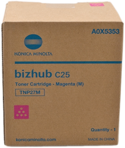 

Картридж лазерный Konica Minolta TNP-27M/A0X5353, пурпурный, 6000 страниц, оригинальный для Konica Minolta bizhub C25, TNP-27M