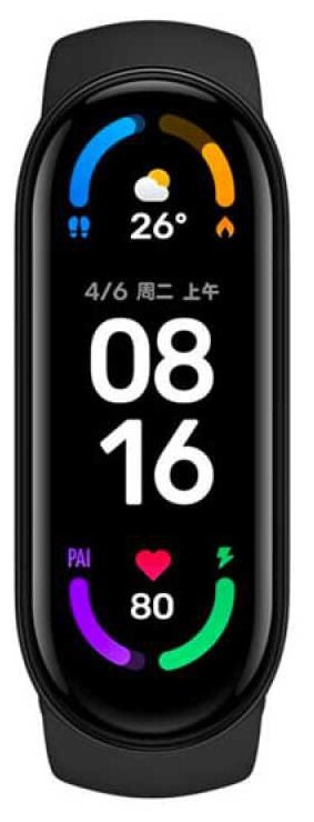 

Фитнес-браслет Xiaomi Mi Smart Band 6, 1.56" AMOLED, черный (BHR4951GL), Mi Smart Band 6