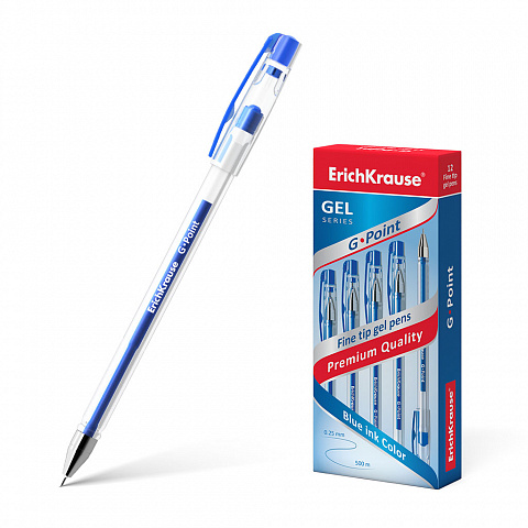 Ручка гелевая Erich Krause G-Point, синий