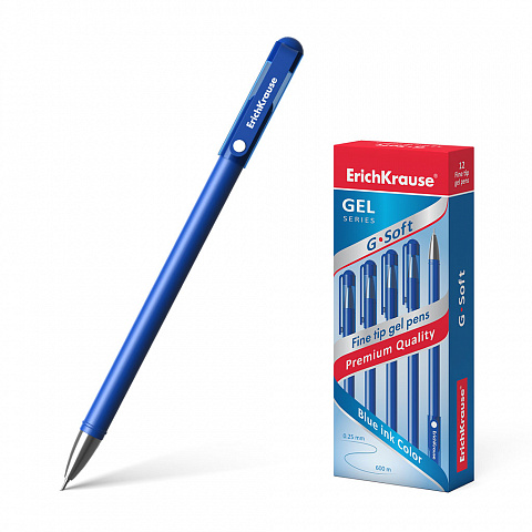 Ручка гелевая Erich Krause G-Soft, синий