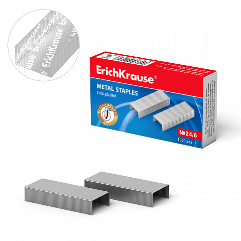 

Скобы для степлера Erich Krause, 24/6, 1000 шт. (1189)