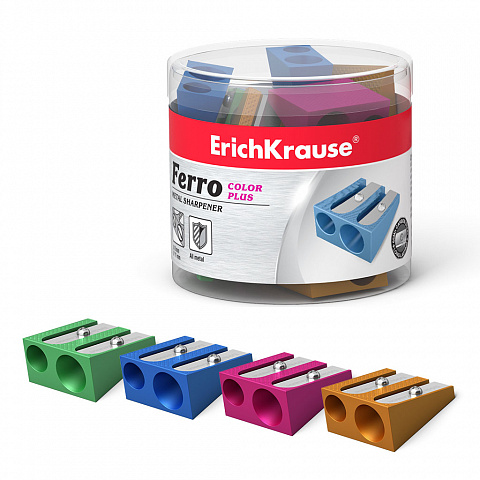 

Точилка для карандашей Erich Krause Ferro Color Plus, 2 отверстия (38015), Ferro Color Plus