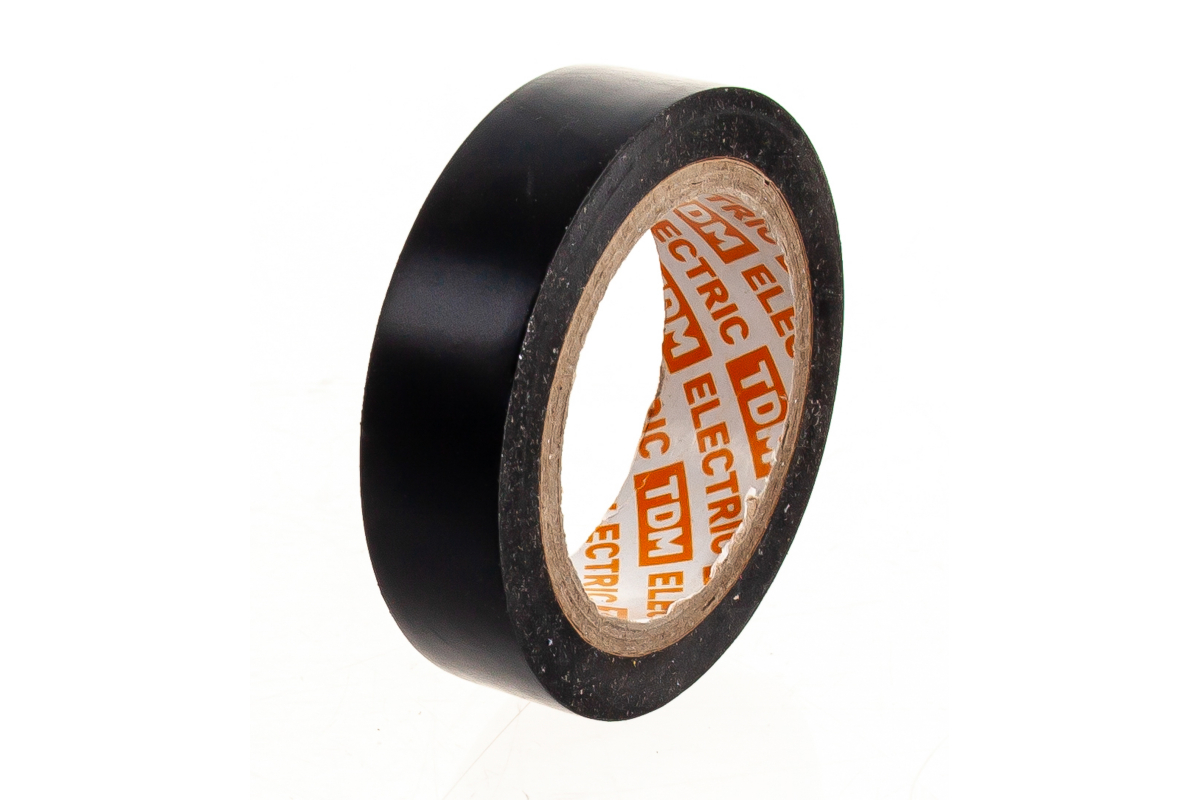 

Изолента ПВХ, 130 мкм/1.5 см/10 м, черная, TDM (SQ0526-0026)