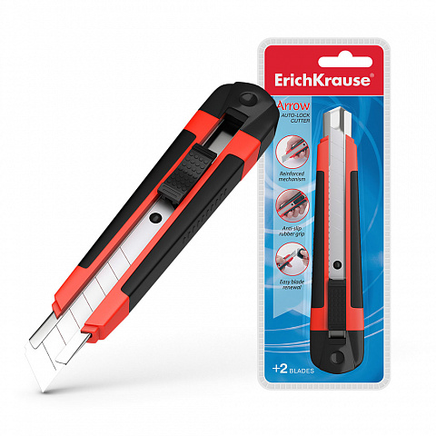 Канцелярский нож, AUTOLOCK фиксация, лезвие: 1.8 см, Erich Krause Arrow