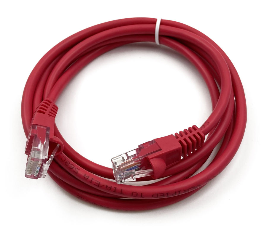 Патч-корд UTP кат.5e, 1.5м, RJ45-RJ45, красный, Buro