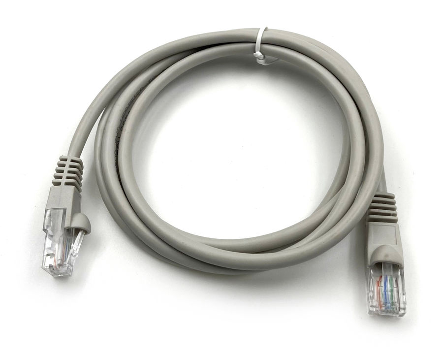 Патч-корд UTP кат.5e, 1.5м, RJ45-RJ45, серый, Buro