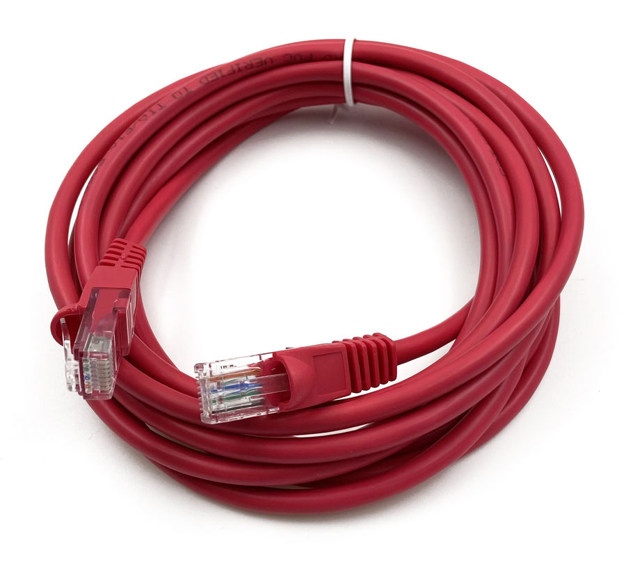 

Патч-корд UTP кат.5e, 3м, RJ45-RJ45, красный, Buro