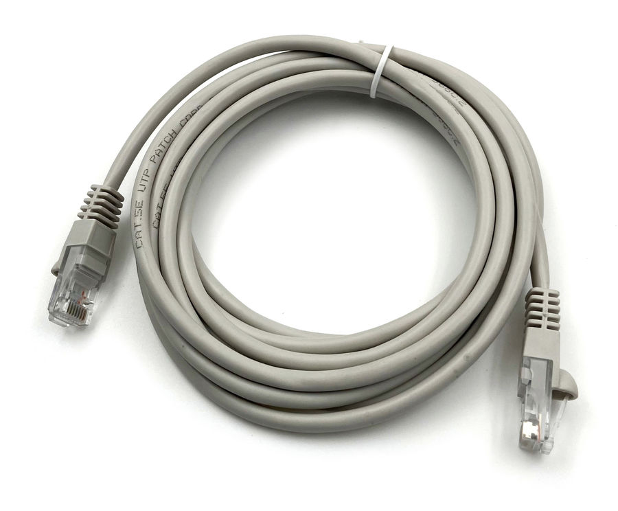 

Патч-корд UTP кат.5e, 3м, RJ45-RJ45, серый, Buro