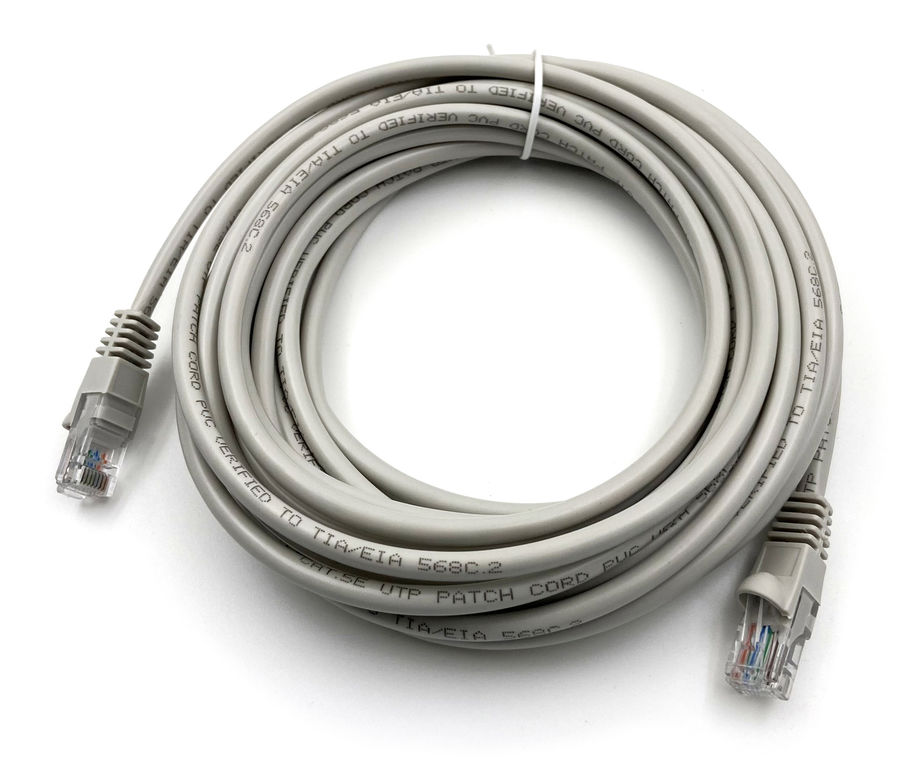 

Патч-корд UTP кат.5e, 7м, RJ45-RJ45, серый, Buro