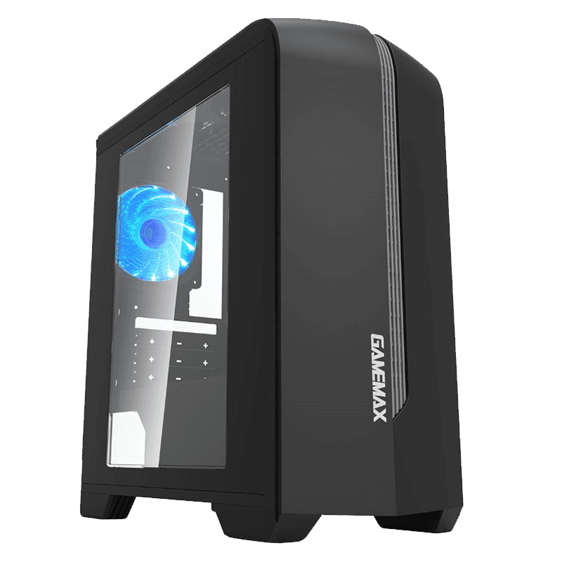 

Корпус GameMax Centauri Black Gray, mATX, Midi-Tower, USB 3.0, синяя подсветка, черный/серый, без БП (H601 BG), Centauri Black Gray