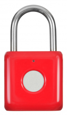 Умный навесной замок Digma SmartLock P1, отпечаток пальца, 20 пользователей, Li-Ion 100 mAh, красный (1146261)