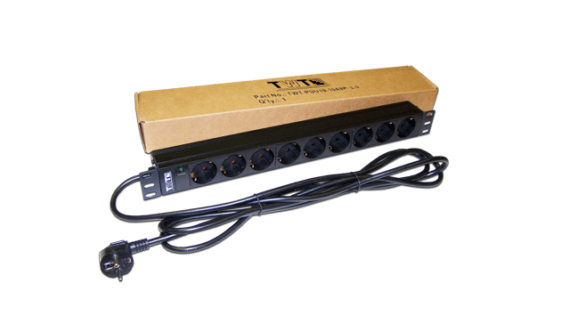 

Блок розеток (PDU) TWT TWT-PDU19-16A9P-3.0, 1U, кол-во розеток:9 (9xЕвро), 16А, черный, TWT-PDU19-16A9P-3.0