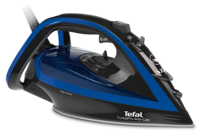 

Утюг TURBO PRO ANTI-CALC Tefal FV5688 2800Вт, 2м, черный/синий (FV5688E0), FV5688