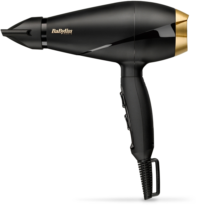 

Фен Babyliss 6704E 2000Вт, 6 режимов, 1 насадка, черный/золотистый (05.01.00.01.000154), 6704E