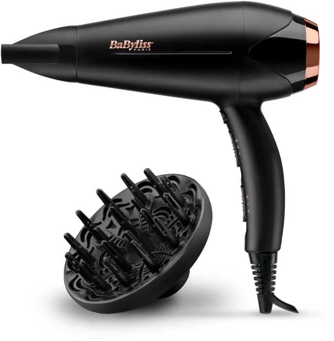 

Фен Babyliss D 570 DE 2200Вт, 6 режимов, 2 насадки, черный/розовый (05.01.00.02.000094), D 570 DE